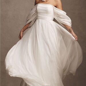 Jenny Yoo Noa Off-Shoulder Ivory Wedding Dress